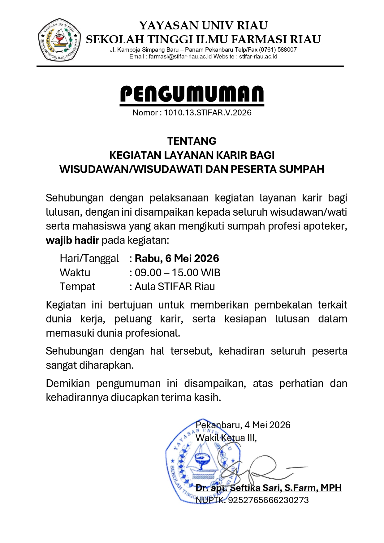 LAYANAN KARIR