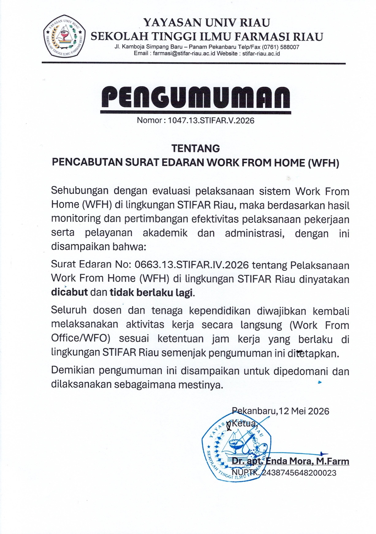 PEMBERITAHUAN