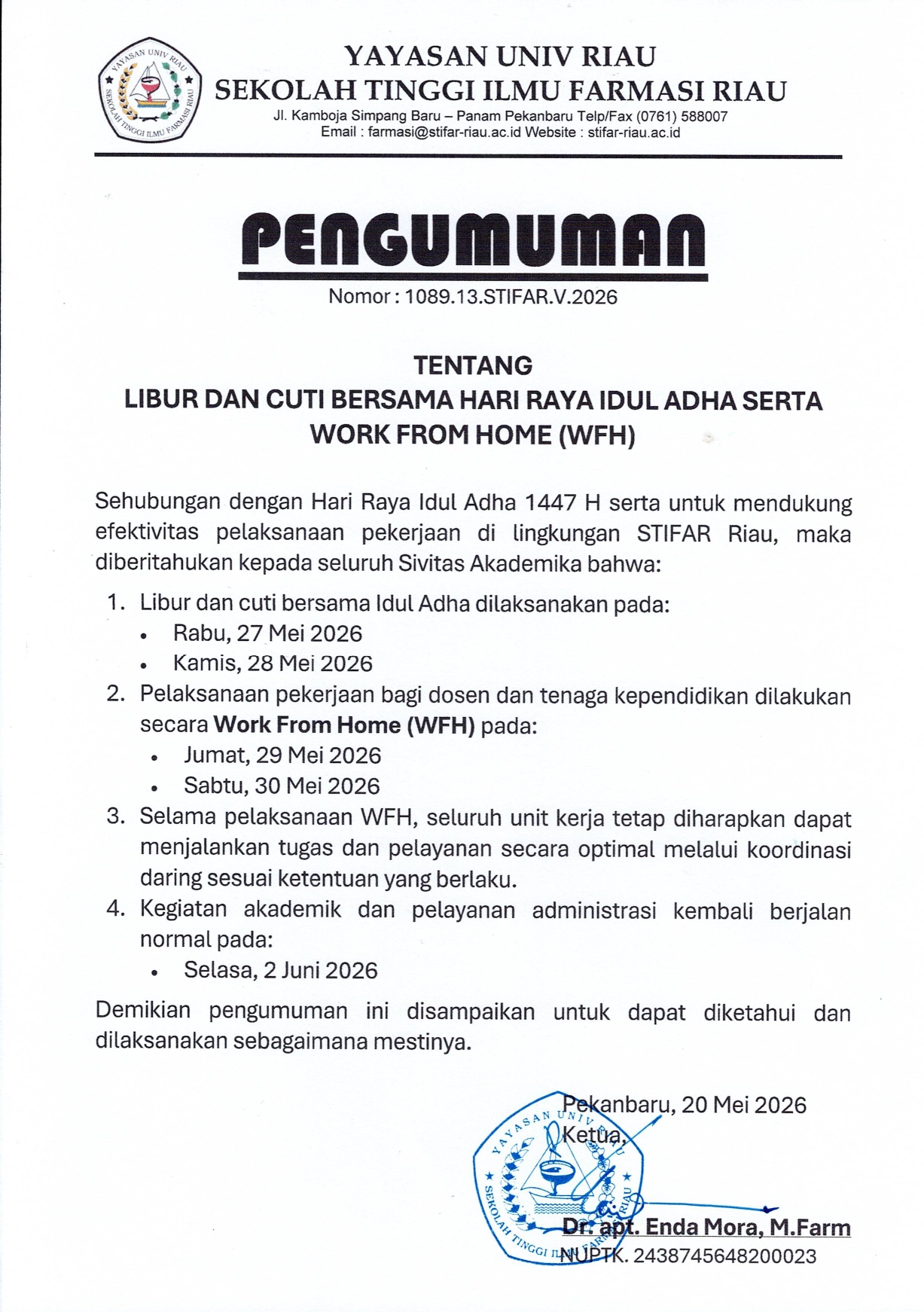 PEMBERITAHUAN