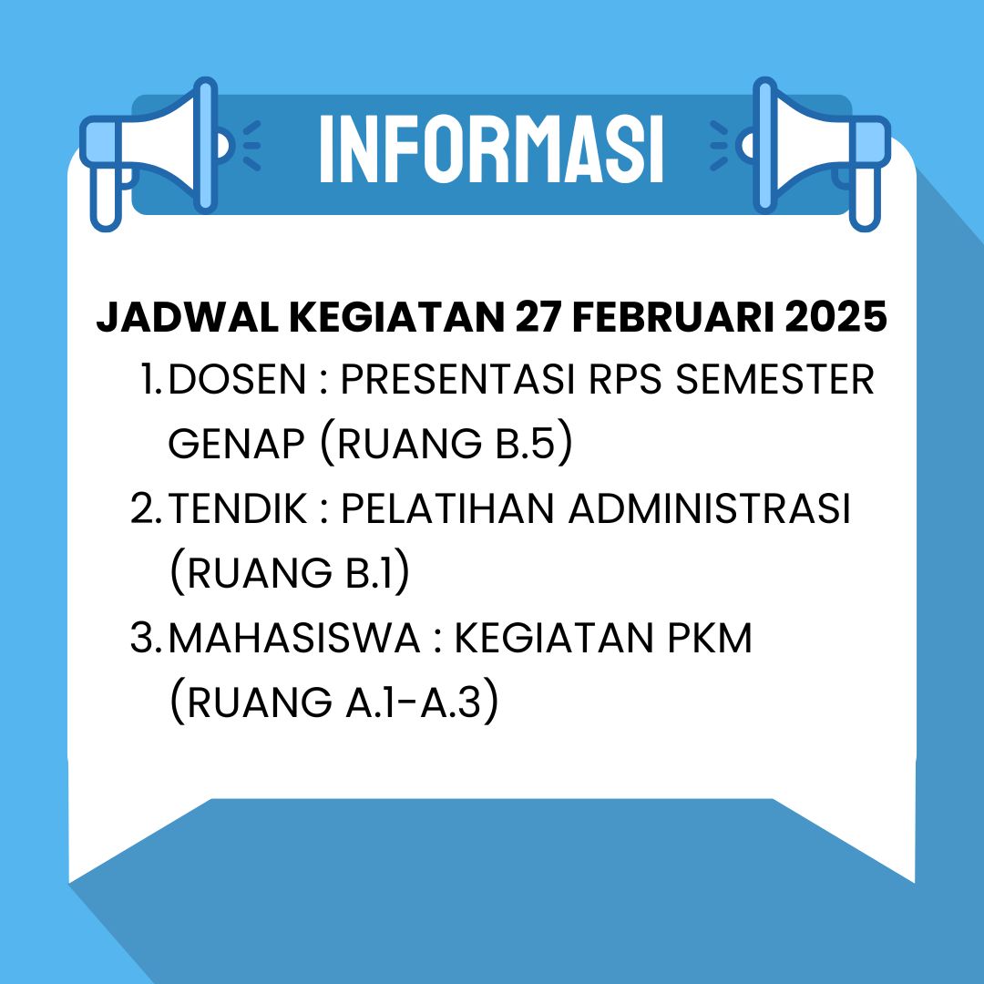 JADWAL KEGIATAN 27 FEBRUARI 2025