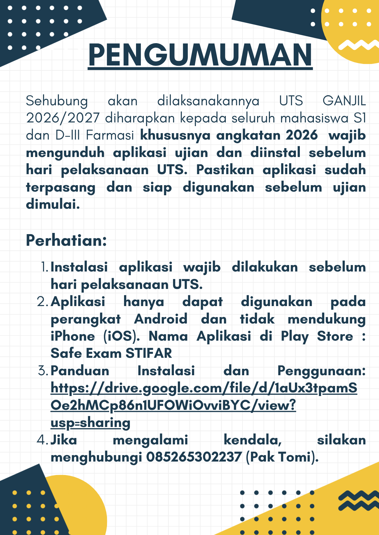 PENGUMUMAN