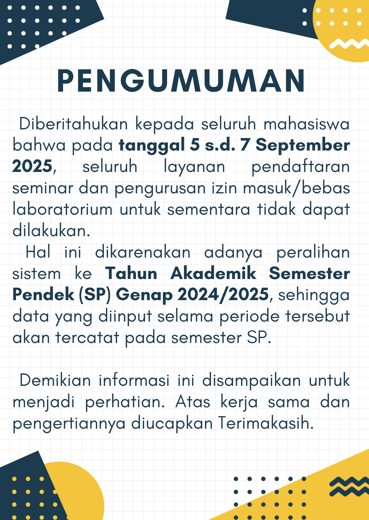 PERALIHAN T.A 